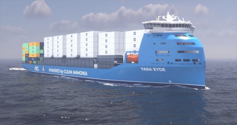 Construction Starts on First Short-Sea, Ammonia-Fueled Containership