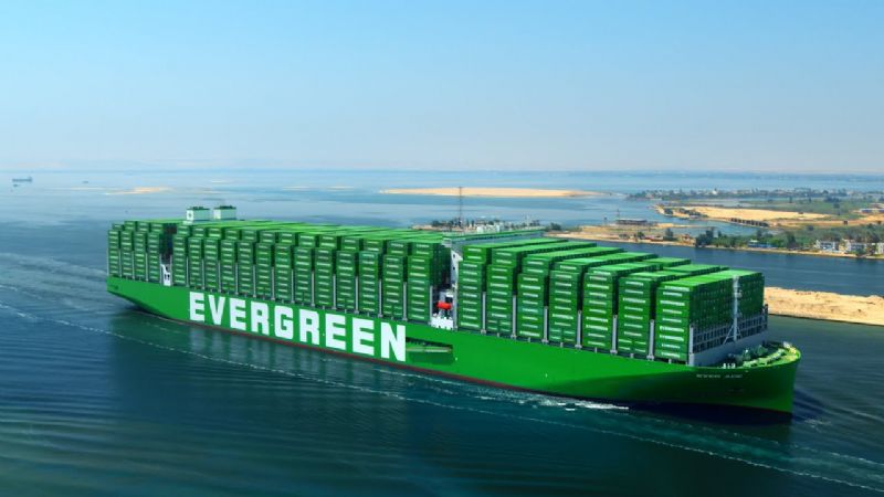 Evergreen Containership Retrofitted with Full Carbon Capture System