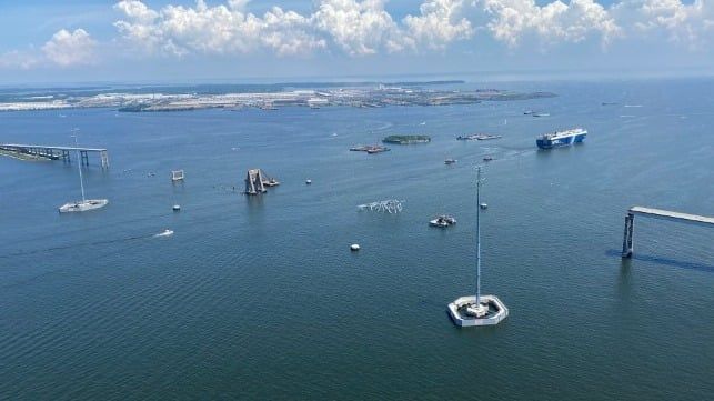 Last Bridge Section Removed Clearing Way for Reopening Baltimore Channel