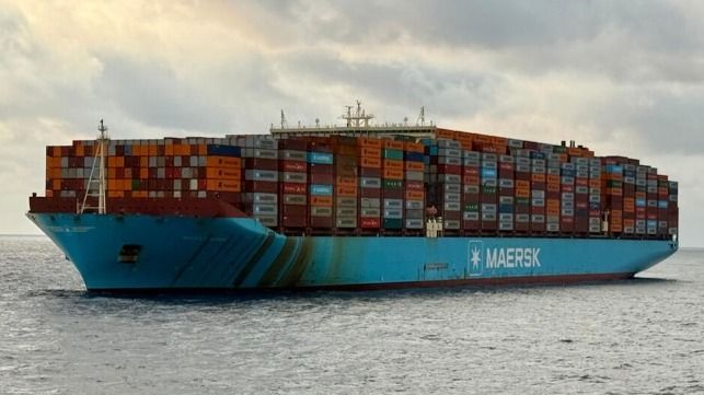 Marie Maersk Resumes Voyage with No Visible Damage From Container Fire