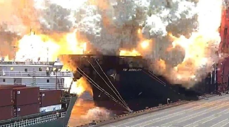 Massive Container Explosion Was Caused By Self-Heating Chemical Cargo