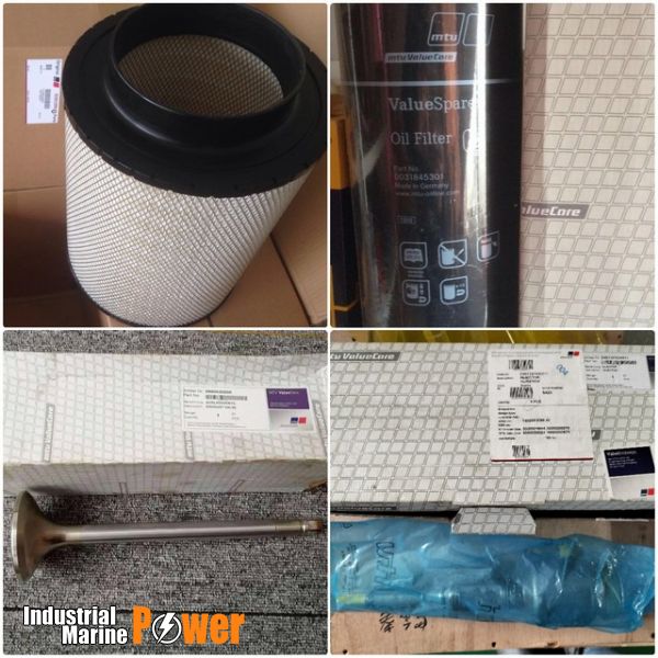 MTU injectors, filters, connecting rods, gas valves, piston rings, and