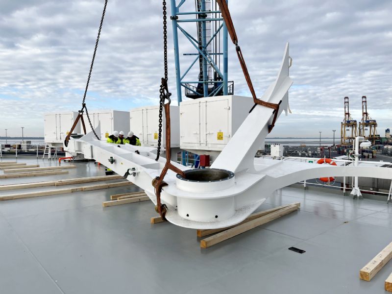 Oceanbird's First Wing Sail Nears Installation