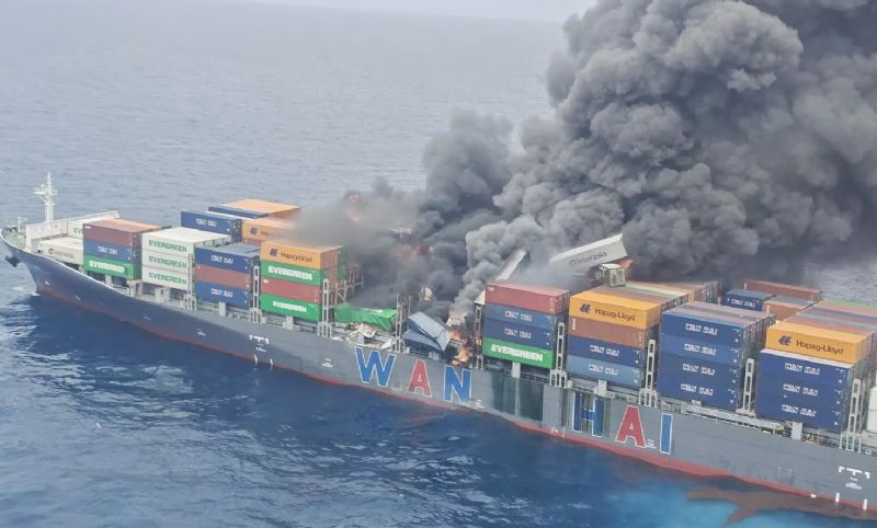Progress with Wan Hai 503 Fire as India Demands Action from Salvage Efforts