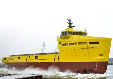 Romania: Damen Galati Splashes New PSV for ‘World Wide Supply’ Company