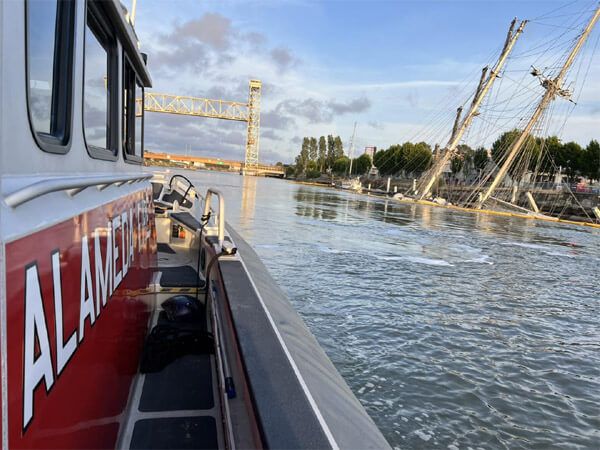 Sailing Ship Used for Ocean Research Sinks at California Dock