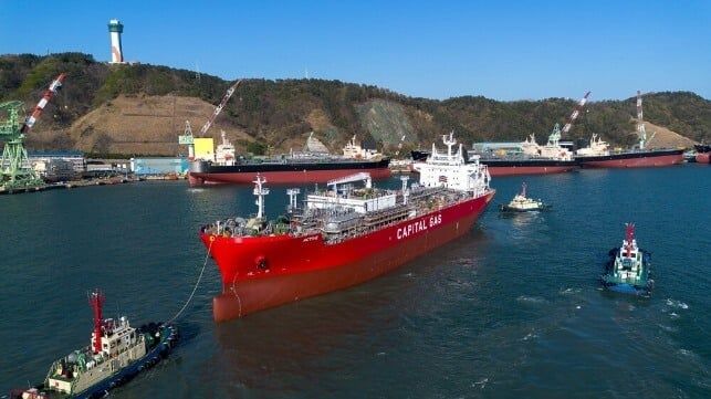 Worlds Largest LCO2 Carrier Launched as Capital Gas and Commercial Market